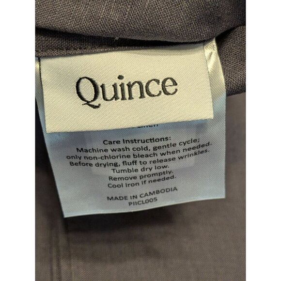 Quince European 100% Linen 3PC Duvet Cover Set Charcoal Size Full/Queen -NWOT - Picture 4 of 8